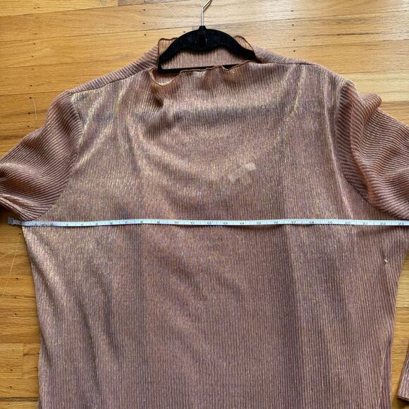 Leith Champagne Gold Long Sleeve Sheer Midi Dress Size 1X NWT Party Holiday NYE - Picture 12 of 16